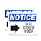 Signmission Use Other Door (Right Arrow) Sign With Symbol, 7 in W x Rectangle, Vinyl Decal OS-2PACK-NS-D-57-L-18804 - alternate 1